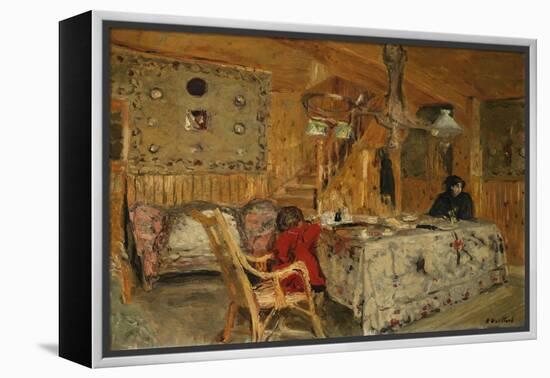 Denise Natanson and Marcelle Aron at the Summer House, Villerville, Normandie-Edouard Vuillard-Framed Premier Image Canvas