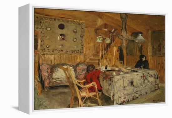 Denise Natanson and Marcelle Aron at the Summer House, Villerville, Normandie-Edouard Vuillard-Framed Premier Image Canvas