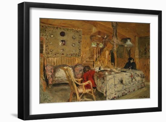 Denise Natanson and Marcelle Aron at the Summer House, Villerville, Normandie-Edouard Vuillard-Framed Giclee Print