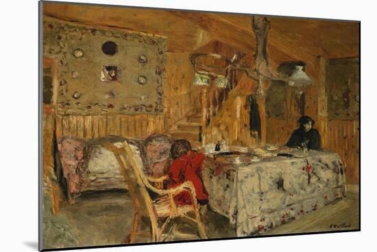 Denise Natanson and Marcelle Aron at the Summer House, Villerville, Normandie-Edouard Vuillard-Mounted Giclee Print