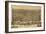 Denison, Texas - Panoramic Map-Lantern Press-Framed Art Print