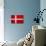 Denmark Flag Design with Wood Patterning - Flags of the World Series-Philippe Hugonnard-Art Print displayed on a wall