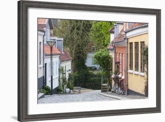 Denmark, Funen, Odense, Old Town Street-Walter Bibikow-Framed Photographic Print