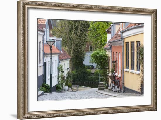 Denmark, Funen, Odense, Old Town Street-Walter Bibikow-Framed Photographic Print