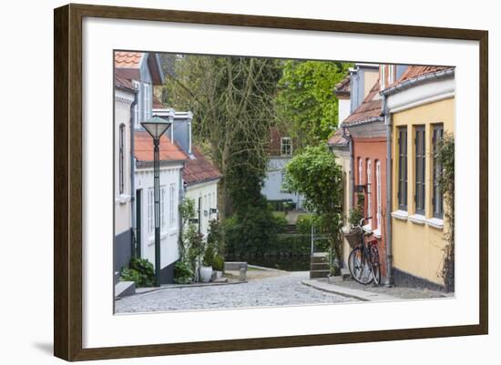 Denmark, Funen, Odense, Old Town Street-Walter Bibikow-Framed Photographic Print