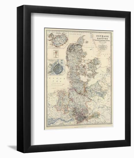 Denmark, Hanover, Brunswick, Mecklenburg, Oldenburg, c.1861-Alexander Keith Johnston-Framed Art Print