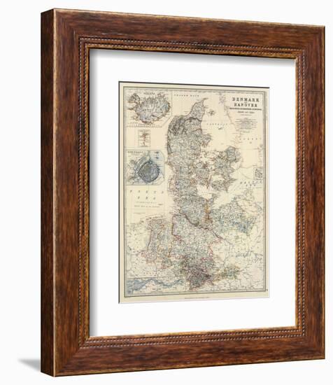 Denmark, Hanover, Brunswick, Mecklenburg, Oldenburg, c.1861-Alexander Keith Johnston-Framed Art Print