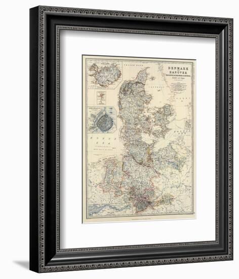 Denmark, Hanover, Brunswick, Mecklenburg, Oldenburg, c.1861-Alexander Keith Johnston-Framed Art Print