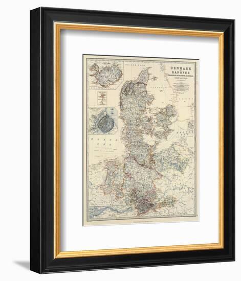 Denmark, Hanover, Brunswick, Mecklenburg, Oldenburg, c.1861-Alexander Keith Johnston-Framed Art Print