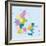 Denmark-Highly Detailed Map-ekler-Framed Art Print