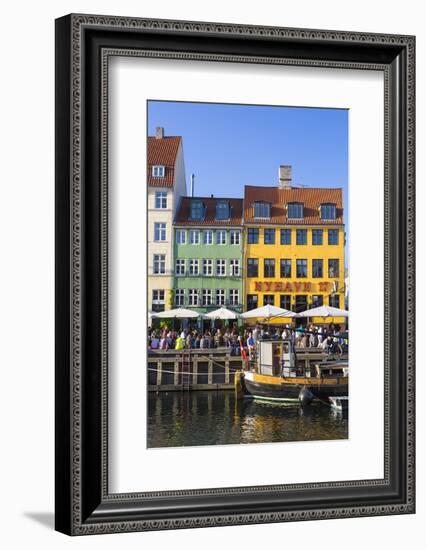 Denmark, Hillerod, Copenhagen. Colourful Buildings Along the 17th Century Waterfront of Nyhavn.-Nick Ledger-Framed Photographic Print