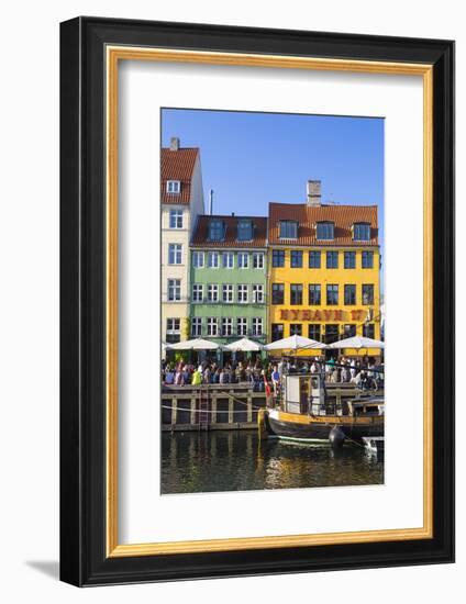 Denmark, Hillerod, Copenhagen. Colourful Buildings Along the 17th Century Waterfront of Nyhavn.-Nick Ledger-Framed Photographic Print