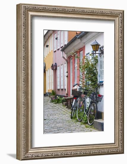 Denmark, Jutland, Aalborg, Houses Along Hjelmerstald Street-Walter Bibikow-Framed Photographic Print