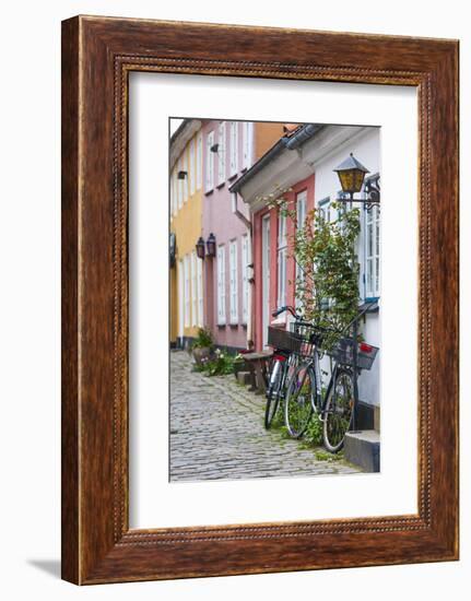 Denmark, Jutland, Aalborg, Houses Along Hjelmerstald Street-Walter Bibikow-Framed Photographic Print