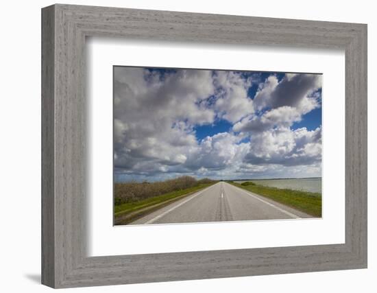 Denmark, Jutland, Oslos, Route 11 Road by the Limfjorden-Walter Bibikow-Framed Photographic Print