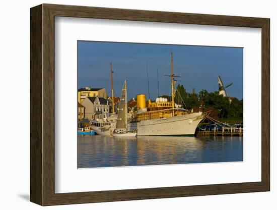 Denmark, Jutland, Sonderborg, Harbour, Sailing Ship, Royal Yacht 'Dannebrog'-Chris Seba-Framed Photographic Print