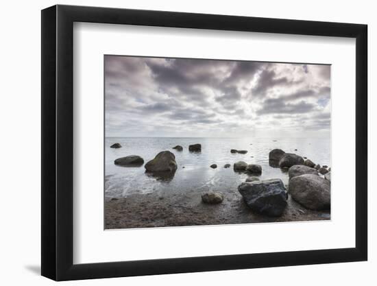 Denmark, Mon, Mons Klimt, 130 Meter-High Chalk Cliffs from the Shore-Walter Bibikow-Framed Photographic Print