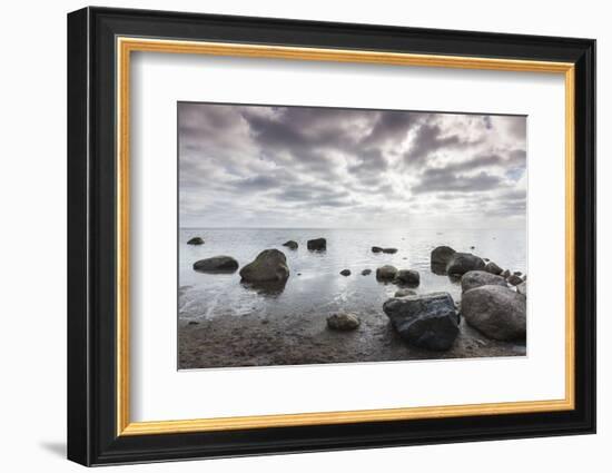 Denmark, Mon, Mons Klimt, 130 Meter-High Chalk Cliffs from the Shore-Walter Bibikow-Framed Photographic Print