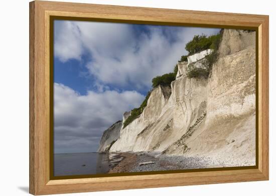 Denmark, Mon, Mons Klimt, 130 Meter-High Chalk Cliffs from the Shore-Walter Bibikow-Framed Premier Image Canvas