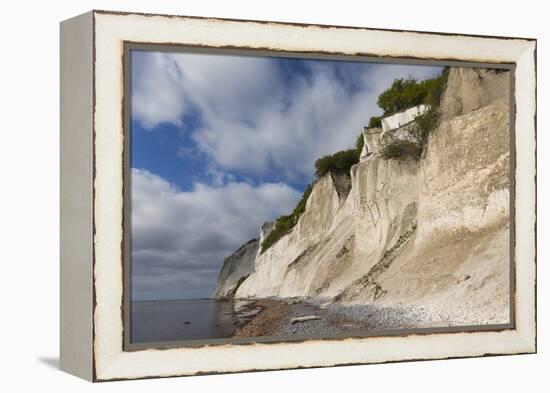 Denmark, Mon, Mons Klimt, 130 Meter-High Chalk Cliffs from the Shore-Walter Bibikow-Framed Premier Image Canvas