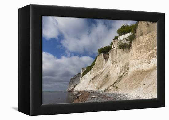 Denmark, Mon, Mons Klimt, 130 Meter-High Chalk Cliffs from the Shore-Walter Bibikow-Framed Premier Image Canvas