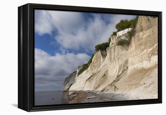 Denmark, Mon, Mons Klimt, 130 Meter-High Chalk Cliffs from the Shore-Walter Bibikow-Framed Premier Image Canvas