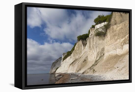 Denmark, Mon, Mons Klimt, 130 Meter-High Chalk Cliffs from the Shore-Walter Bibikow-Framed Premier Image Canvas