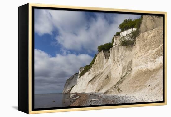 Denmark, Mon, Mons Klimt, 130 Meter-High Chalk Cliffs from the Shore-Walter Bibikow-Framed Premier Image Canvas