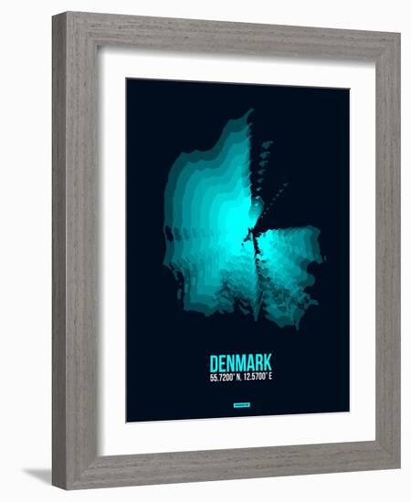 Denmark Radiant Map 2-NaxArt-Framed Art Print