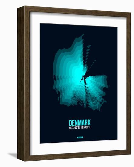 Denmark Radiant Map 2-NaxArt-Framed Art Print