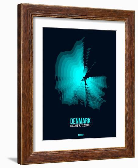 Denmark Radiant Map 2-NaxArt-Framed Art Print