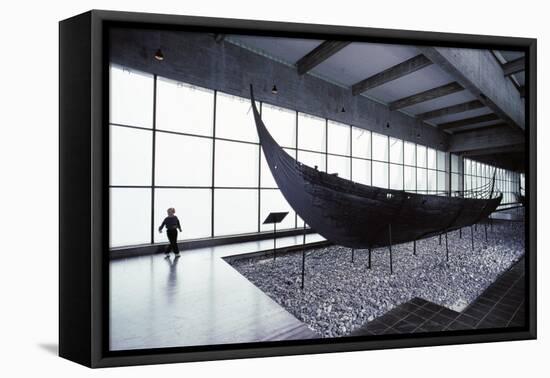 Denmark, Roskilde, Viking Ship at Viking Ship Museum, Viking Civilization, 8th-11th Century-null-Framed Premier Image Canvas