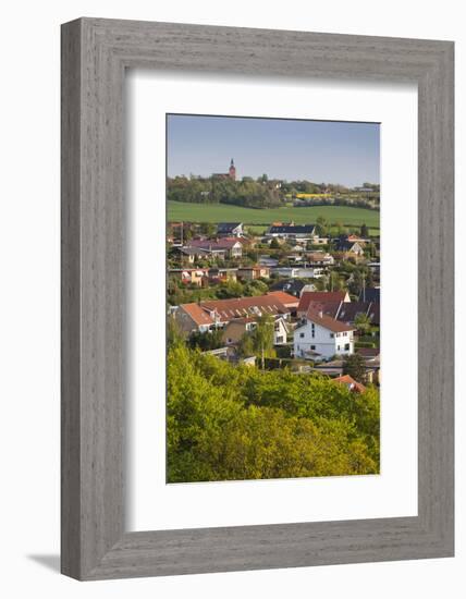 Denmark, Tasinge, Vindeby, Elevated Town View-Walter Bibikow-Framed Photographic Print