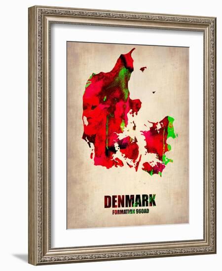 Denmark Watercolor Poster-NaxArt-Framed Art Print