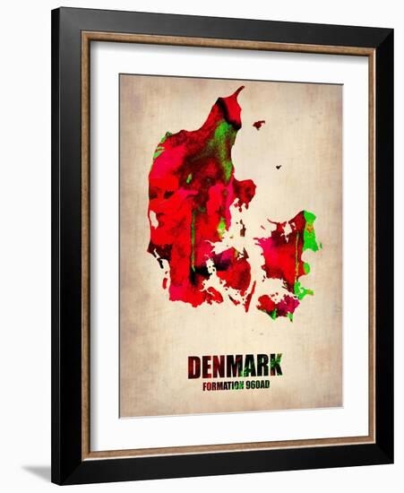 Denmark Watercolor Poster-NaxArt-Framed Art Print