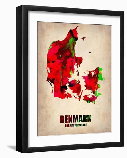 Denmark Watercolor Poster-NaxArt-Framed Art Print