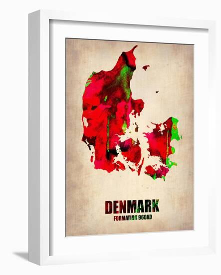 Denmark Watercolor Poster-NaxArt-Framed Art Print