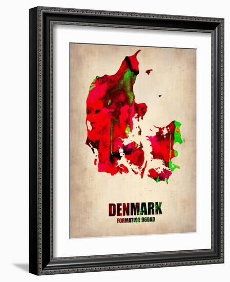 Denmark Watercolor Poster-NaxArt-Framed Art Print