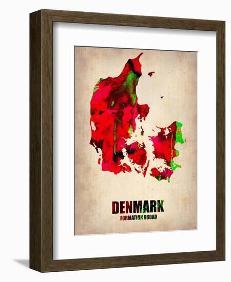 Denmark Watercolor Poster-NaxArt-Framed Art Print
