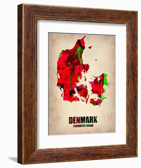 Denmark Watercolor Poster-NaxArt-Framed Art Print