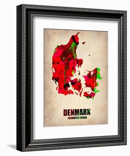 Denmark Watercolor Poster-NaxArt-Framed Art Print