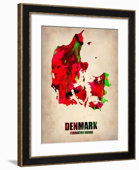 Denmark Watercolor Poster-NaxArt-Framed Art Print