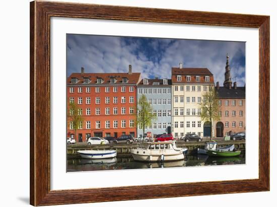 Denmark, Zealand, Copenhagen, Christianshavn Neighborhood, Canal Side Buildings-Walter Bibikow-Framed Photographic Print