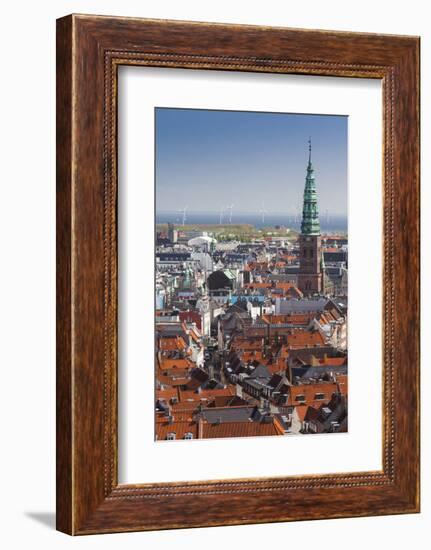 Denmark, Zealand, Copenhagen, Elevated City View-Walter Bibikow-Framed Photographic Print