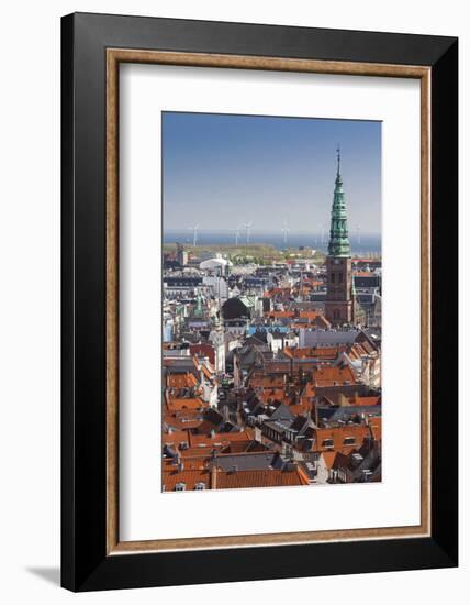 Denmark, Zealand, Copenhagen, Elevated City View-Walter Bibikow-Framed Photographic Print