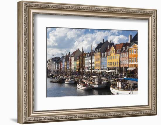 Denmark, Zealand, Copenhagen, Nyhavn Harbor-Walter Bibikow-Framed Photographic Print