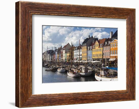 Denmark, Zealand, Copenhagen, Nyhavn Harbor-Walter Bibikow-Framed Photographic Print