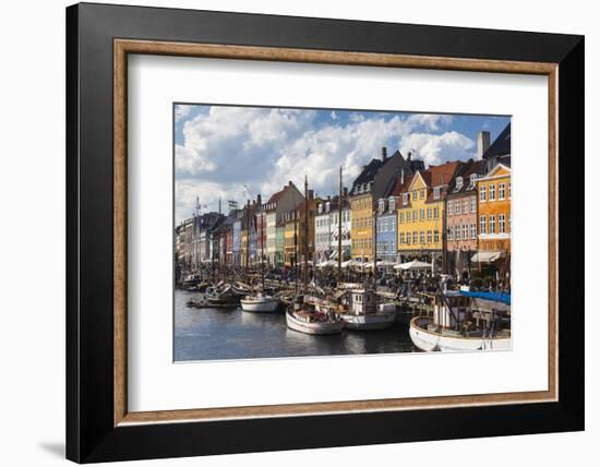 Denmark, Zealand, Copenhagen, Nyhavn Harbor-Walter Bibikow-Framed Photographic Print