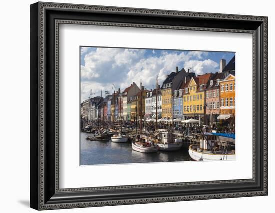 Denmark, Zealand, Copenhagen, Nyhavn Harbor-Walter Bibikow-Framed Photographic Print
