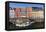 Denmark, Zealand, Copenhagen, Nyhavn Harbor-Walter Bibikow-Framed Premier Image Canvas